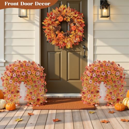 Alupssuc 8PCS Fall Hanging Flowers Artificial for Outdoor Indoor Decor - Image 3