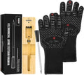 Meat Thermometer + BBQ Gloves - Grill Master Kit with Smart Wireless Cooking Thermometer & Extra Long Heat-Resistant BBQ Gloves for Kitchen, Grilling, Oven Baking, Meat Smoking by Wamoma