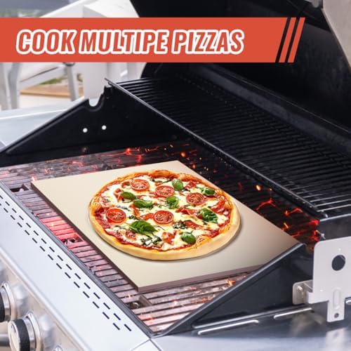 Extra Large 24 x 17 3/4 Inch Rectangular Pizza Stone for Oven and Grill - Image 5