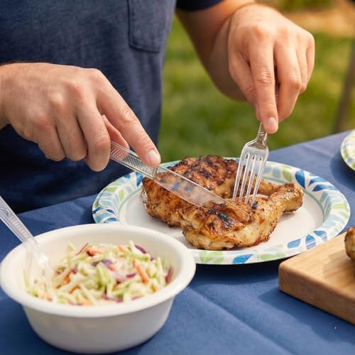 Party Dimensions 3000 Count Plastic Cutlery Combo Case, Disposable Clear Plastic Silverware Utensils Set, 1000 Forks, 1000 Spoons, 1000 Knives - Image 6