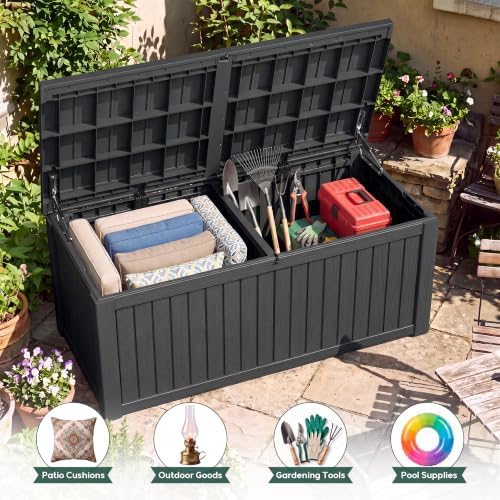 KAMABOKO 230 Gallon Outdoor Storage Box Waterproof Deck Box for Patio - Image 6