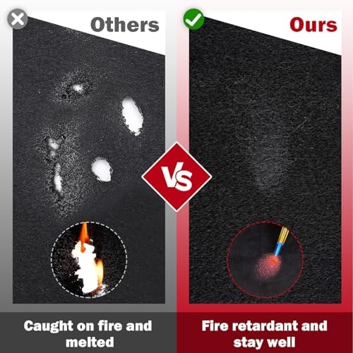 kanhiro Carbon Felt Welding Blanket Fireproof - 2 Packs 12" X 27" Heat Resistant Fabric 1800°F High Temp Insulation Pad, Brazing Heat Shield Mat for Torch, Solder Plumbers HVAC Torch Protector - Image 4