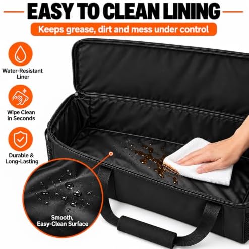 23.6-Inch Grill Utensil Storage Bag for Camping, 900D Oxford - Image 5