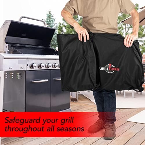 GrillTough Heavy Duty BBQ Grill Cover for Outdoor Grill, 58 Inch, Black - Image 6