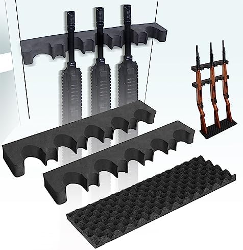 Adoreal 2 Pack Gun Rack for Gun Storage, Gun Safe Accessory for Rifles and Shotguns, Gun Holder in Gun Cabinet, Shotgun Rifle Rest, Foam Material with Magnetic Strip, Gifts for Hunters… by Adoreal
