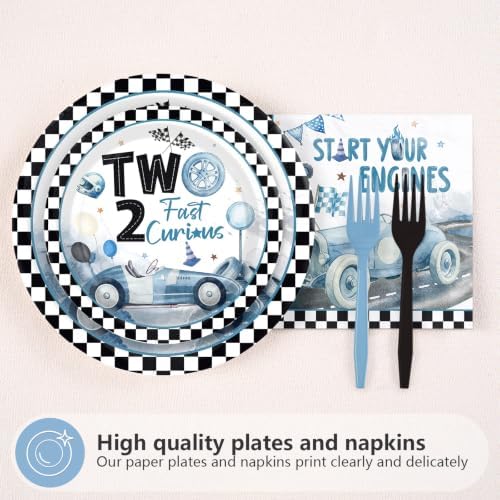 96Pcs Two Fast Birthday Party Decorations, Serves 24 - Image 2
