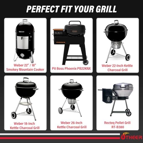 Utheer Folding Grill Table for Weber Kettle 22/18/26 Inch, BBQ Prep Station - Image 4