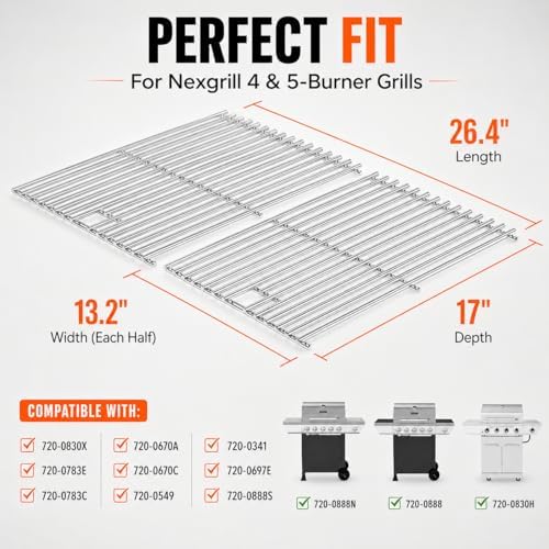 Hisencn 17 Inches Grill Grates for Nexgrill Replacement Parts - Image 3