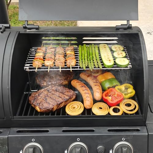 Hisencn Upper Warming Rack for Oklahoma Joe Longhorn Combo 3-Burner Smoker - Image 6