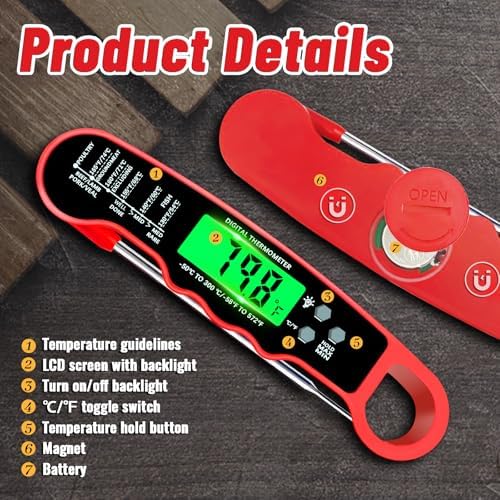 Meat Thermometer Digital, Instant Read Digital Meat Thermometer - Image 4
