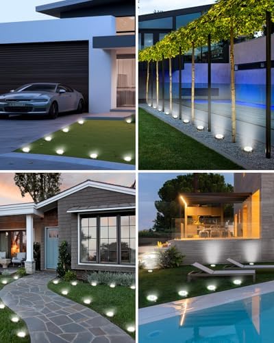 btfarm 16 Pack Solar Lights Outdoor Waterproof, 8 LED Solar Ground Lights - Image 5