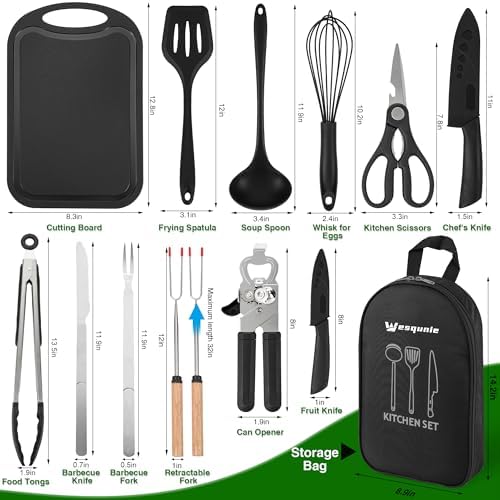Wesqunie Camping Cooking Utensils Set, Cookware Set for Outdoor Hiking BBQ - Image 6