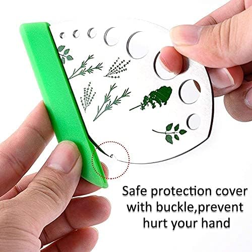 Herb Stripper 9 Holes, 2 Pcs Herbs Destemmer, Stainless Steel Kitchen Gadgets, Vegetable Leaf Stripping Tool, Stem Remover, Looseleaf Trimmer, Greens Separator, Rose Thorn Scraper, Herbalist Supplies - Image 4