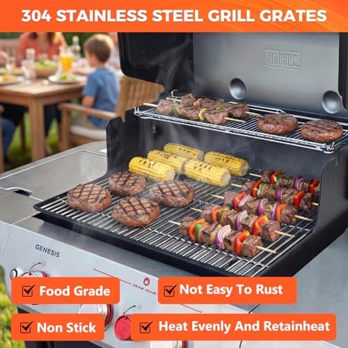 QuliMetal 18.75" Grill Grates for Weber Genesis II 300 and II LX 300 Series - Image 6
