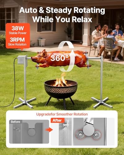 VEVOR Rotisserie Grill, N52" Electric Rotisserie Grill Kit - Image 5