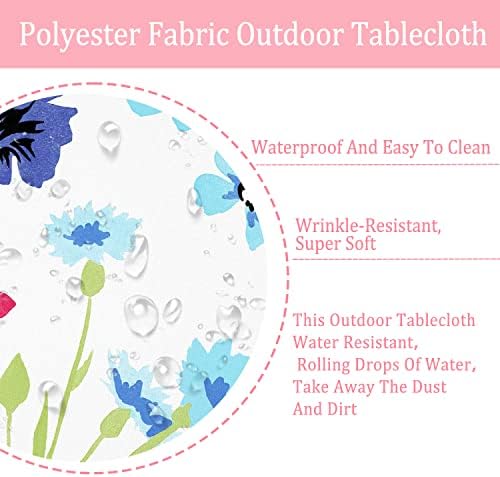 Outdoor Tablecloth with Umbrella Hole Umbrella Tablecloth Patio Tablecloths with Zipper for Courtyards, Terraces, and Beaches 60 x 120 in - Image 5