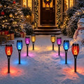 Solar Christmas Decoration Outdoor, 8 Pack Solar Torch Lights by SPRKLINLIN