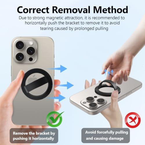 Magnetic Silicone Ring Grip Phone Holder, Rotating Finger Loop Ring Grip Holder, Soft and Portable, Strong Magnetic Attraction, Compatible with Magsafe Phone Case (Light Cyan) - Image 6