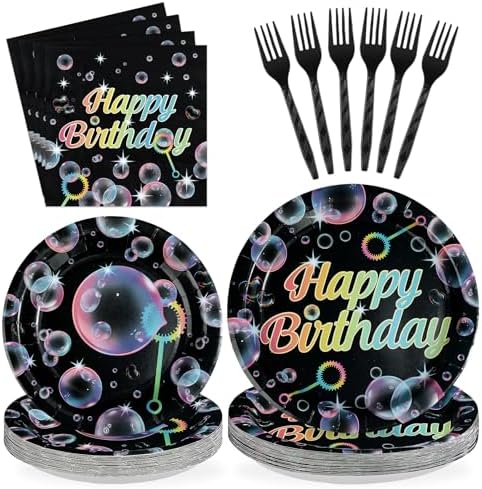 96Pcs Bubble Birthday Party Decorations, Serves 24 by Greencian