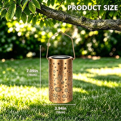 Hummingbird Colorful Solar Lantern Outdoor Waterproof, Garden Gift - Image 6
