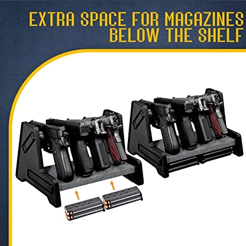 Mind and Action Pistol Rack, Handgun Holder for Safe, Cabinet Organizer, Gun Accessories, Gifts for Men - Image 6