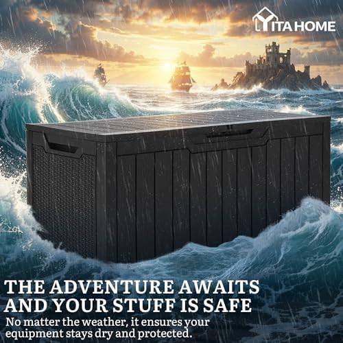 YITAHOME 100 Gallon Large Outdoor Deck Box - Image 4