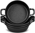 Ziliny 4 Pack Mini Cast Iron Skillets 7 x 7 x 1.7 Inch Pan Ramekin Set by Ziliny