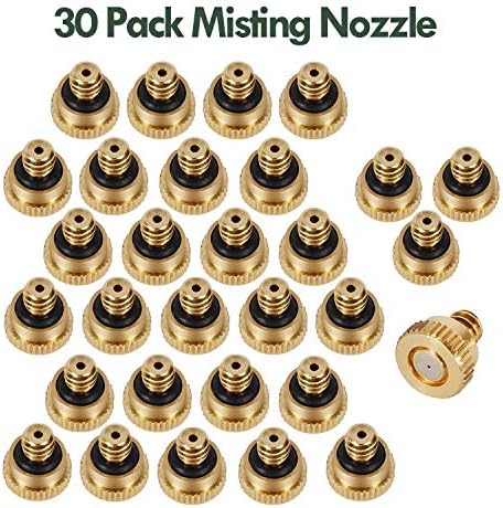 Brass Misting Nozzles for Garden Cooling System 0.012" 10/24 UNC (30 PCS) - Image 4
