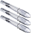 HINMAY Stainless Steel Serving Tongs Metal Cooking Tongs (9-Inch 3 Pieces) by HINMAY