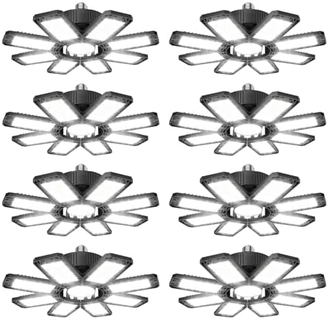 ISKYDRAW Garage Lights 8 Pack - 240W 24000LM Garage Lights Ceiling LED by ISKYDRAW