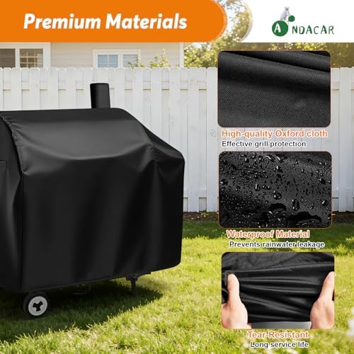 Grills Cover 44" for Royal Gourmet CC1830 30 Barrel Charcoal Grill - Image 4