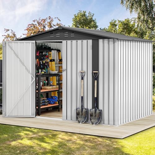 DWVO 7x5FT Outdoor Storage Shed with Secure Entrances & Air Circulation by DWVO