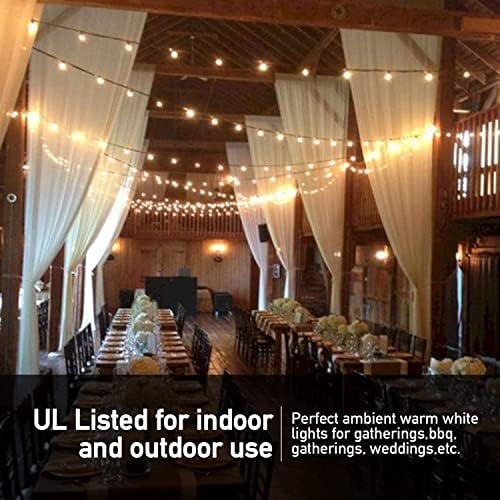 Banord 102 FT Outdoor String Lights, Waterproof Patio Lights with 35 Bulbs - Image 6