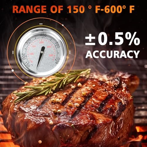 Hisencn 1.8 Inch Grill Thermometer for Weber GS4 Spirit II Q 22 26 Kettle - Image 3