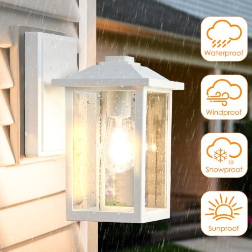 MATAMEYE Outdoor Wall Light Fixture, Exterior Waterproof Porch Lighting - Image 3
