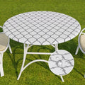 Romanstile Round Fitted Vinyl Tablecloth with Elastic Edge 100% Waterproof by Romanstile