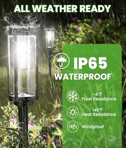 BITPOTT Solar Landscape Lights, 6 Pack, Cool White, IP65 - Image 5