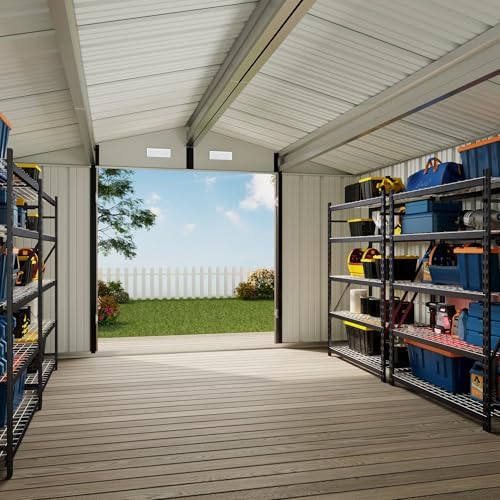 Devoko 10x12 FT Outdoor Storage Shed, Brown - Image 7