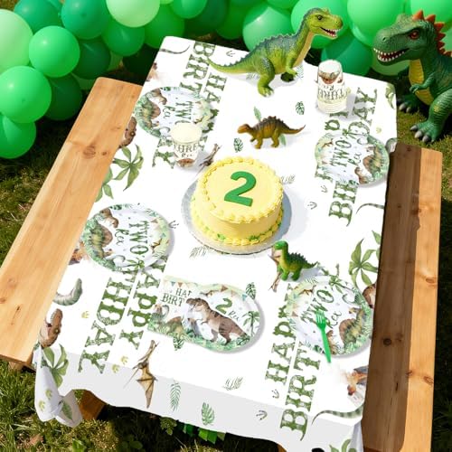 170Pcs Dinosaur 2nd Birthday Party Decorations for Boy, Serve 24 - Image 5