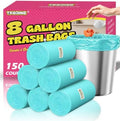 Medium 8 Gallon Trash Bags Unscented, 0.94 Mil, Blue, 150 Count by TFORING%C2%AE