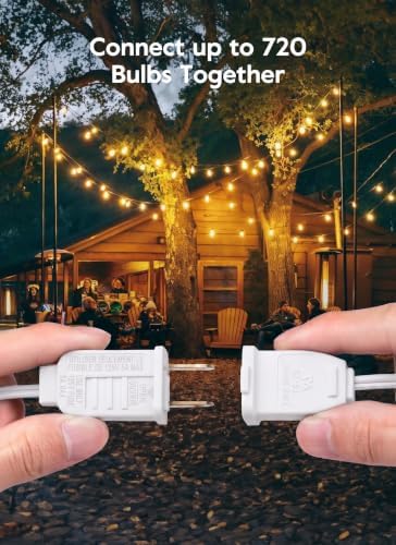 Brightown Outdoor String Lights, 100FT 50+2 Bulbs Shatterproof Patio Lights - Image 5