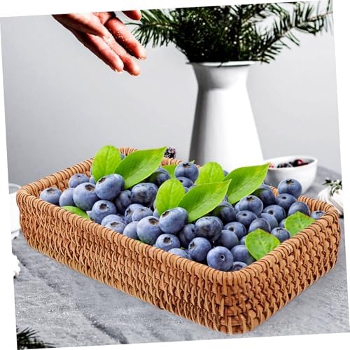 MAGICLULU 5pcs Rattan Storage Basket for Bread and Fruits Rustic Woven Organizer for Sundries for Picnics Weddings and Home Decor Craftsmanship Neat Edges - Image 7
