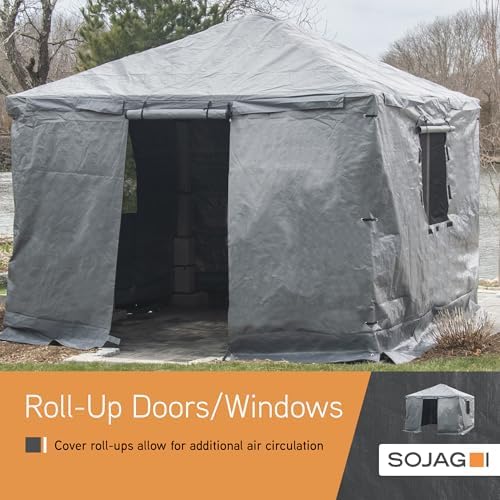 SOJAG Winter Accessories for Gazebos, 12 x 12 ft Gazebo Cover Plus, Gray - Image 4