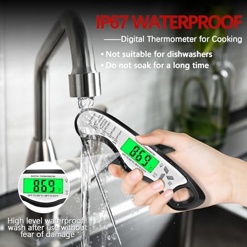 Cooking Thermometer，IP67 Waterproof Meat Thermometer Digital - Image 6