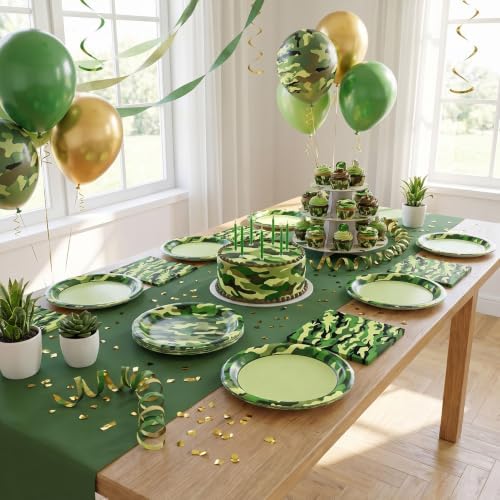 40PCS Hunting Camo Party Decorations Camo Paper Plates and Napkins - Image 6