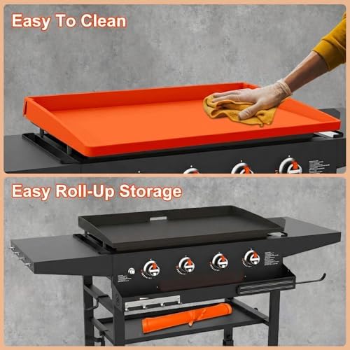 BANGIE 28"XL Silicone Griddle Mat for Blackstone, Anti-Rust Full-Wrap Cover - Image 4
