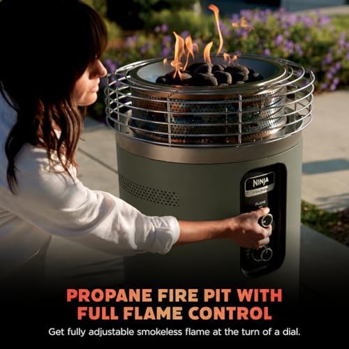 Ninja Fireside360 Fire Pit/Heater, 80,000 BTU, 3 Modes, Spanish Moss - Image 7