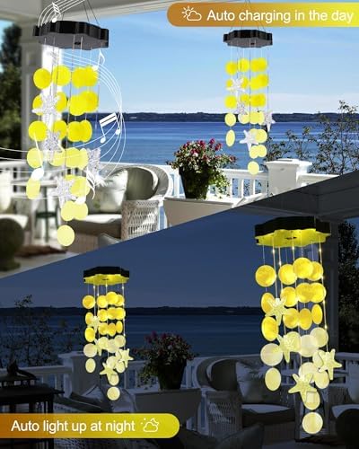 Toodour Solar Wind Chimes for Outside, Gifts for Mom Grandma Women Girls - Image 6
