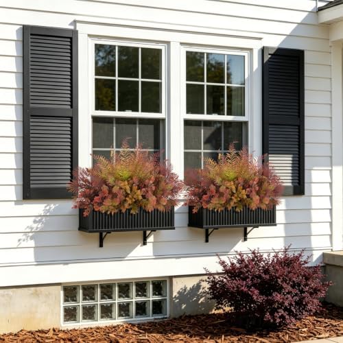 Hrobek 8 Bundles Fall Outdoor Faux Fake Plants UV Resistant - Image 5