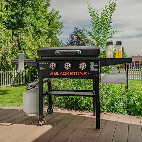 28 Inch Blackstone Griddle 2080 Original 3-Burner XL Griddle with Hood and Side Shelves Outdoor Flat Top Grill - Image 5